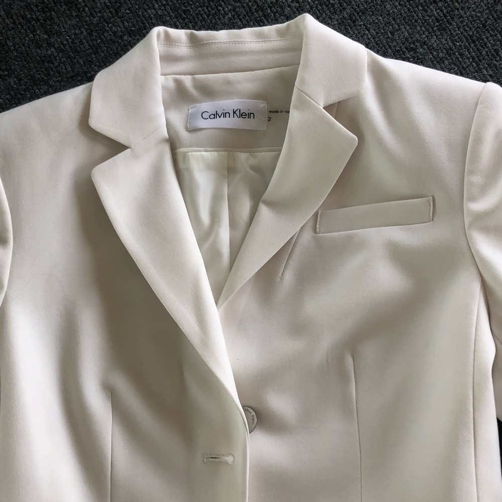 Calvin Klein white blazer